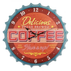 Horloge capsule de bouteille - Café